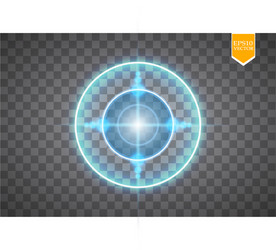 neon target isolated game interface element vector image