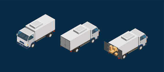 Set of logistics vehicles vector