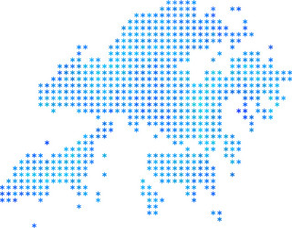 snowflake hong kong map vector image