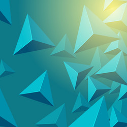 three dimension polygon abstract background vector image