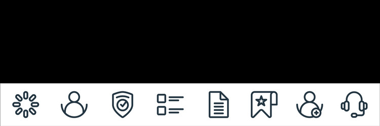 ui line icons linear set quality vector image