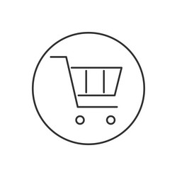 web store shopping cart related line icon button vector image