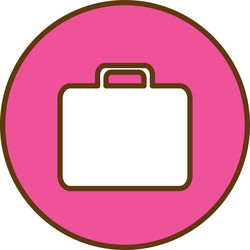 briefcase button thumbnail business icon image vector image