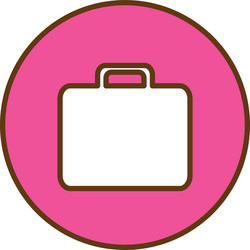 Briefcase button thumbnail business icon image vector