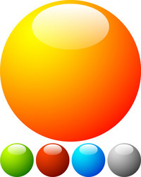 bright vibrant button badge design elements vector image