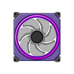 cooler cooling fan pc cartoon vector