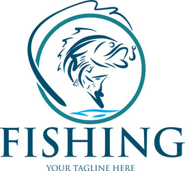 Fishing logo designs vector