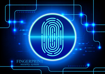 graphics design fingerprint concept security vector image