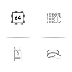 internet technologies simple linear icon vector image