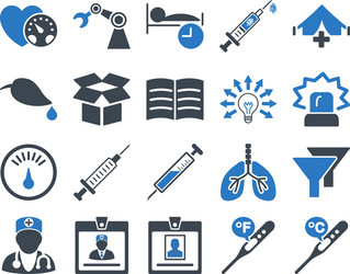 medical bicolor icons vector