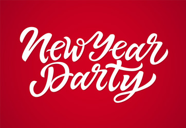 Happy new year hand lettering Royalty Free Vector Image