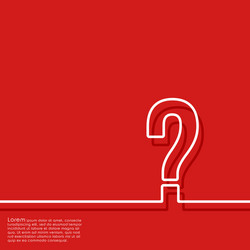 Red Question Mark Abstract Background vector image