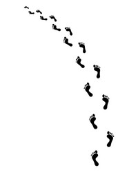 Barefoot Footprint Trail Vector Image