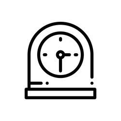 clock icon thin linear style design isolated vector image