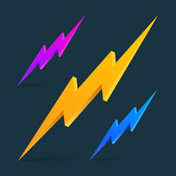 Dynamic Lightning Icon - 3D Flash Theme vector image