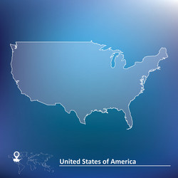 Map of united states america vector