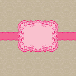 template frame design for greeting card vector image
