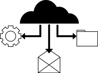 cloud computing email file setting vector image