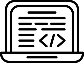 coding line icon design vector image