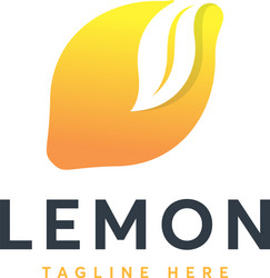 Fresh lemon lime logo template fruit vector