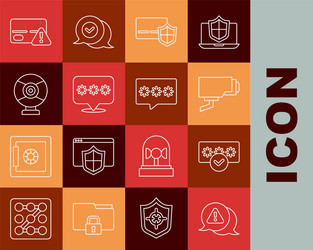set line exclamation mark in triangle password vector image