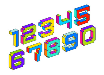 child constructor colorful minimal 3d square vector image