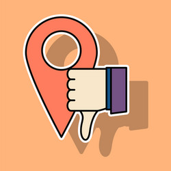 unlike icon sticker web pointer in eps 10 vector image