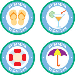 a set four blue labels and text with different vector image