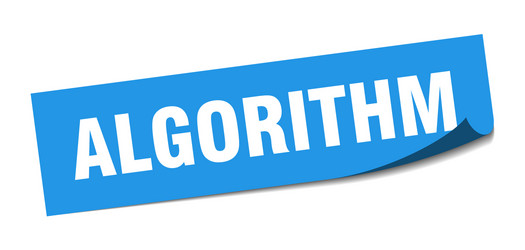 algorithm sticker square sign vector image