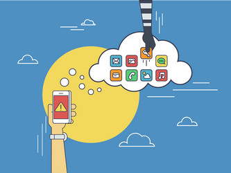 Data Breach - Cloud Hacking vector image