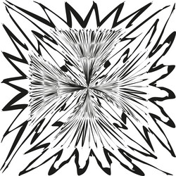 double star symbol radiating burst abstract sharp vector image