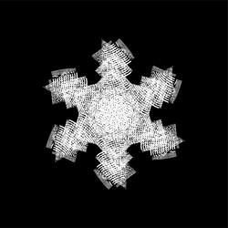 grunge painted snowflake vector