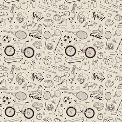 Sport seamless pattern Royalty Free Vector Image