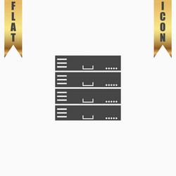 computer server icon flat design vector image