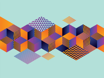 geometric hexagon bright motif for header vector image