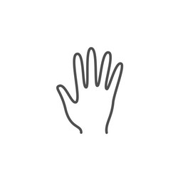 hand in linear style with editable stroke vector image