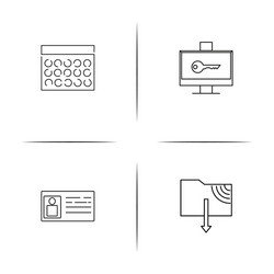 internet technologies simple linear icon vector image