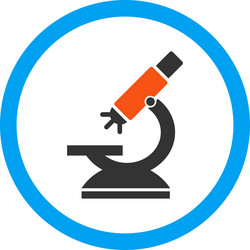 labs microscope rounded icon vector image