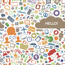 Modern Tech Pattern Background vector image