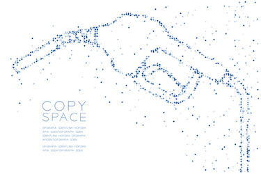 abstract geometric circle dot molecule particle vector image