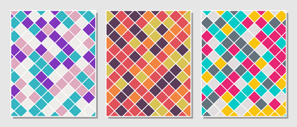 abstract simple set colorful rectangles pattern vector image