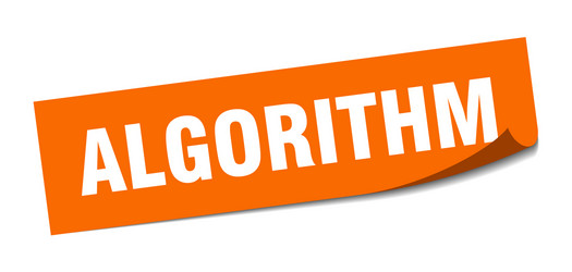 algorithm sticker square sign vector image