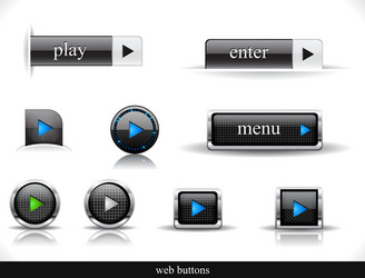 Dark Web Button Collection vector image