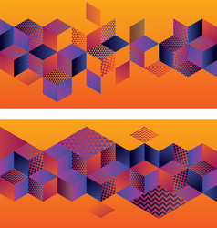 geometric hexagon bright motif for header vector image