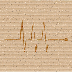 heart rhythm flat modern web button and space vector image
