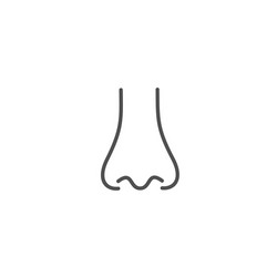nose in linear style with editable stroke vector image