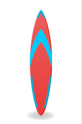 Retro Red Surfboard vector image
