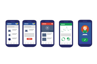 user interface mobile design ui smart phone vector image