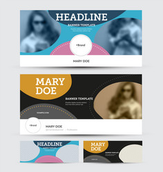 banner template with abstract pattern place vector image