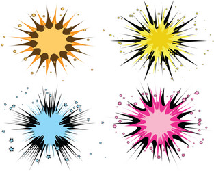 Exploding Starbursts vector image